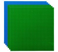 Strictly Briks Set da 6 basi per costruzioni impilabili - compatibile con tutte le principali marche - 25,4 x 25,4 cm - verde, blu
