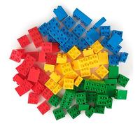 Strictly Briks - set da 84 mattoncini per costruzioni grandi #1 - compatibili con tutte le principali marche - blu, verde, rosso, giallo