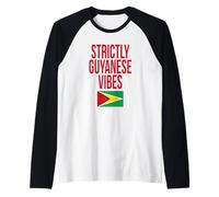 Strictly Guyanese Vibes Guyana Flag jouvert Maglia con Maniche Raglan
