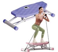 Stridon Balance Board, all-Motion Trainer, Macchina per l'equilibrio sciistico con Monitor LCD, simulatore di Sci con Bande di Resistenza per Un Allenamento Completo di Tutto Il Corpo,Blu