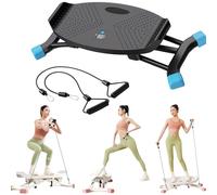 Stridon Balance Board, Stridon All Motion Exerciser, Portable Ski Balancing Machine with Lcd Monitor, Balance Board with Resistance Bands, 300 Lbs Capacity for Home Gym Exercise Equipment (Black-A)