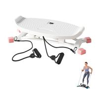 Stridon Balance Board, with Resistance Bands, Portable Ski Balancing Machine Featuring LCD Monitor, 441 lbs Capacity Waist twister Balance Trainer for Full Body Workout (White)