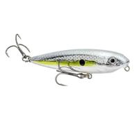 Strike King (HCBSD-514) Bitsy Dawg Topwater Esca da pesca, Esca da passeggio, 3,5 pollici, 3/16 oz, taglia 6 ami tripli, Chrome Sexy Shad