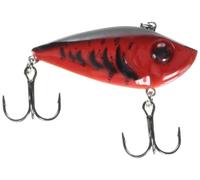Strike King Red Eye Shad (REYESD38-450) - Esca a manovella senza labbra, con sonagli interni, occhi 3D, misura premium 4 ganci per trapano, 0,9 g, affondamento, colore: rosso delta