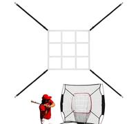 Strike Zone - Strike Zone per rete di pitching, tappetino Strike Zone | 4 cinghie regolabili, attrezzature per l'allenamento professionale per reti da battuta da baseball, pratica il lancio