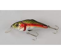 StrikePro Minnow Trota Testa Snodata Esca Artificiale Pesca Spinning Trote Black Bass - Amo per Pesca - 1 Pezzo - 5cm - Rosso o Verde
