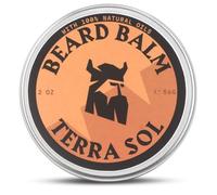Striking Viking Balsamo Barba Uomo - 60 g, Terra Sol | Trattamento Leave-In Con Burro Di Karitè, Tea Tree, Argan E Jojoba - Ammorbidisce, Idrata E Doma I Peli - Tenuta Leggera