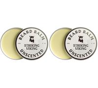 Striking Viking Balsamo per barba da uomo, Beard Balm - Balsamo per barba Leave-in con burro di karitè, tea tree, argan e olio di jojoba (60 ml (Pack of 1), Senza profumo) (Confezione da 2)