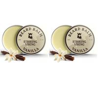 Striking Viking Balsamo per barba da uomo, Beard Balm - Balsamo per barba Leave-in con burro di karitè, tea tree, argan e olio di jojoba (60 ml (Pack of 1), Vaniglia) (Confezione da 2)
