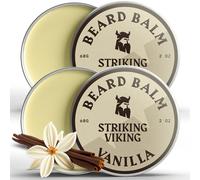Striking Viking Balsamo per barba da uomo, Beard Balm - Balsamo per barba Leave-in con burro di karitè, tea tree, argan e olio di jojoba (60 ml (Pack of 2), Vaniglia)