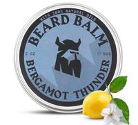 Striking Viking Balsamo per barba da uomo, Beard Balm - Balsamo per barba Leave-in con burro di karitè, tea tree, argan e olio di jojoba (60 ml (Pack of 1), Bergamot Thunder)