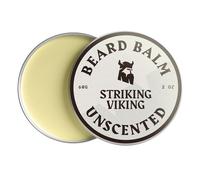 Striking Viking Balsamo per barba senza profumo di Viking - styling, rafforza e ammorbidisce la barba e i baffi - 100% naturale per la cura della barba con burro di karitè biologico, tea tree, argan e