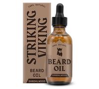 Striking Viking - Balsamo per olio da barba con profumo di sandalo - Formula biologica naturale con tea tree, argan e olio di jojoba per uomini - favorisce la crescita, ammorbidisce e idrata