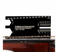 String Action Gauge - Aluminum Alloy Measurement Ruler Tool, Guitar Setup Action Scale, String Height Calibration Device, Fret Adjustment Maintenance Tool For Performance Repair Player Beginner Use