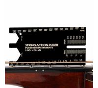 String Action Gauge, Cret Leveling Guide, String Height Ruler, Fretboard Maintenance Tool 3.15x1.57 inch for Players, Luthiers, Bass Enthusiasts, Chitar Setup