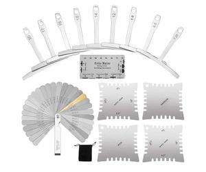 String Action Gauge, Guitar Fret Gauge, Stainless Steel Guitar Setup Ruler 230g, Versatile Luthier Measuring Tool for Musicians & Guitarists, Workshops, Home Setups