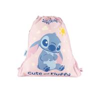 String Bag Stitch 40x30 cm - Sacca Zaino con Coulisse Rinforzata, Tasca Esterna, Tessuto Impermeabile, Licenza Ufficiale Disney Cerdà
