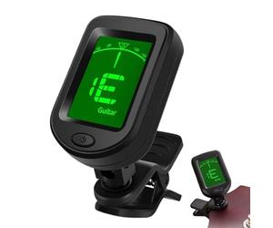 String Instrument Tuner - Electric Bass Calibration Tool, Fast Response Display, Compact Audio Gear, Reliable Performance Device | Durable Music Learning Helper, for Practice Studio Classroom