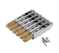 String Lock Bridge per Chitarra Elettrica a Sei Corde Ponte Fisso con Supporti in Zinco E Base in Ottone Fornisce Ancoraggio Resistente Regolazione, color to 2