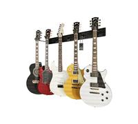 String Swing SW5RL-B-K - Supporto da parete per chitarra, con 5 ganci per chitarra e 1 supporto da parete resistente con venature nere
