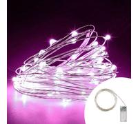 Stringa 2 metri da 20 Microled Rosa a batteria Wisdom