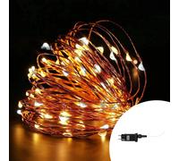 Stringa 30 metri da 300 Microled Bianco Caldo fisso e Bianco Freddo intermittente con cavo in rame Wisdom