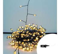 Stringa 9 metri da 300 Led Mini Millepiedi Bianco Caldo con cavo nero e autospegnimento Wisdom