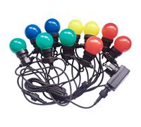 CATENA PARTY 5W 10 LAMPADE LED MULTICOLORE 5 METRI IP44 VT-70510-LED7435 V-TAC