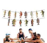 Stringa da appendere a tema pesca divertente decorazione pesca | Accessori creativi per foto, decorazioni da parete per feste per concorrenza, pescatori, pensionamento, barbecue
