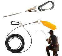 Stringa da pesca in acciaio inossidabile, resistente alla ruggine e | Kayak Corda da Pesca per Pescatori, Uomini, Padri, All'aperto, Sulla Riva Dell'acqua, Sulla Barca, In Acqua Salata E In