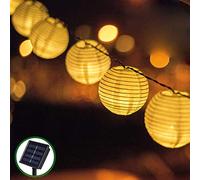 Stringa di Luci Catena Luminosa Giardino Luci Esterno Solare Bawoo 5,5m 30 LED Lanterne Solari Catene Lucine Decorative Esterno Lanternine Impermeabile Solari Luci Natale Feste Atmosfera Bianco Caldo