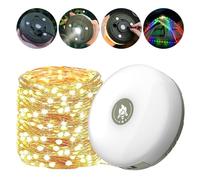 Stringa di Luci da Campeggio 2 in 1, 10M Stringa Luminosa Portatile Luci da Esterno Giardino da Campeggio Catena Luminosa USB Ricaricabile Lampada da Campeggio Ricaricabile per Esterni, Feste