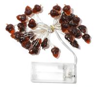 Stringa di luci per camera da letto, stringa di luci ghianda 3D 9, 8 piedi 30 LED Ghianda di Natale alimentata a batteria per decorazione dell'albero di Natale sulla mensola del camino della camera da