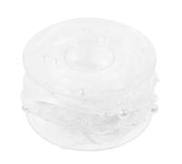 Stringa di Perline in Pizzo Bianco per Fai e Ricamo | Accessorio Artigianale, Decorazione per Abiti e Lavori Creativi, Catena Design di Perline, Bianco