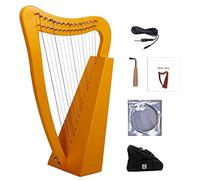 Stringa in nylon arpa celtica irlandese con sacchetto resistente, chiave di tuning e stringhe di ricambio, arpa da 15 corde in mogano, adatto per amanti della musica, principianti, bambini, adulti