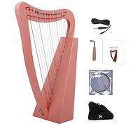 Stringa in nylon arpa celtica irlandese con sacchetto resistente, chiave di tuning e stringhe di ricambio, arpa da 15 corde in mogano, adatto per amanti della musica, principianti, bambini, adulti