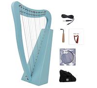 Stringa in nylon arpa celtica irlandese con sacchetto resistente, chiave di tuning e stringhe di ricambio, arpa da 15 corde in mogano, adatto per amanti della musica, principianti, bambini, adulti