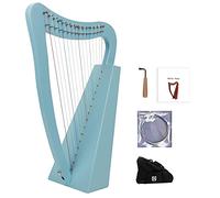 Stringa in nylon arpa celtica irlandese con sacchetto resistente, chiave di tuning e stringhe di ricambio, arpa da 15 corde in mogano, adatto per amanti della musica, principianti, bambini, adulti