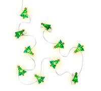 Stringa LED 10 clip foto albero Natale bianco caldo IP20 batteria timer - Goobay I-LED-CL-TREE