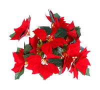 Stringa Luminosa LED Natalizia USB, 10 Luci, PVC Verde Rosso | Decorazione Festiva Creativa, Texture Realistica e Forma Floreale, per Albero, Mensola, Stufa