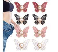 Stringer per la vita dei pantaloni | Farfalla regolabile, pinsuli-8pcs clip e decorazioni per abbigliamento per jeans sciolti, gonne e pantaloni per donne, ragazze, madre, sorelle