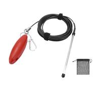 Stringer per pesci - Acciaio ABS 500 cm | Attrezzatura con galleggiante, supporto per corda da pesce con fibbia di bloccaggio, pesca all'esca, corda da pesca anti-groviglio per la pesca al