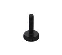 Stringere a mano la vite 10 viti a testa zigrinata in acciaio nero for macchinari, passo filettatura 0,5 mm/0,7 mm, serraggio manuale, piatta(8MM*M3)