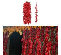 Stringhe decorative a forma di peperoncino rosso per tutto l'anno per uso tematico in cucine, bar e fotografia alimentare (5 pezzi)