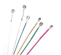 Stringhe di chitarra arcobaleno 6 pezzi Set colorati corde di sostituzione della chitarra acustica per principianti vibranti fili di chitarra rivestiti a prova di ruggine