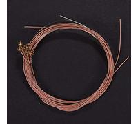 Stringhe Di Chitarra Folk Acustica Set Di Sei Pezzi Con Avvolgimento In Lega Di Rame In Acciaio (Bronzo Rosso) Offrono Suono Luminoso Chiaro Per Giocatori Di Chitarra Folk Acustica