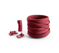 Stringhe elastici anti-allacciamento con chiusura magnetica - Stringhe regolabili for scarpe da ginnastica con chiusure in metallo - 20 colori disponibili(Wine red)