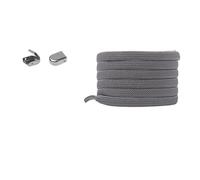 Stringhe elastici senza nodi - Stringhe piatti a regolazione rapida for scarpe da ginnastica e casual - Design universale(Dark gray)