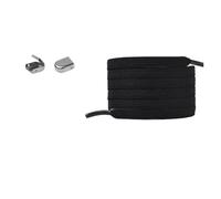 Stringhe elastici senza nodi - Stringhe piatti a regolazione rapida for scarpe da ginnastica e casual - Design universale(Black)