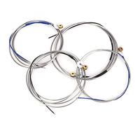 Stringhe in Acciaio a Doppio Basso Professionista Set con Filo d'Acciaio Dal Suono Dolce Rinforzato per Strumenti Musicali estremità Durevoli a Nichel e Facile Installazione a 4 Corde Accessori